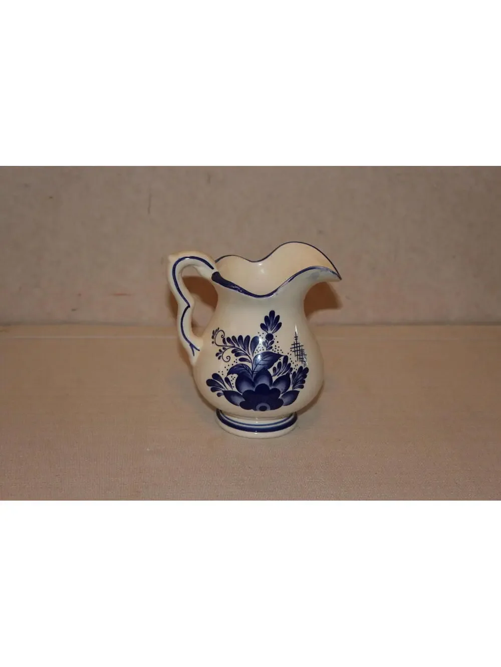 Vintage Delft Blue Pitcher Hand Painted - DAIC